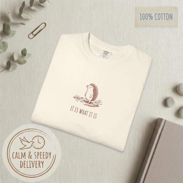 Koszulka z jeżem. To jest to, co jest, zabawna koszulka z jeżem, koszulka z motywem zwierząt Cottagecore, komfortowe kolory, prezent w stylu vintage z jeżem, koszulka z motywem natury, z którą można się utożsamić