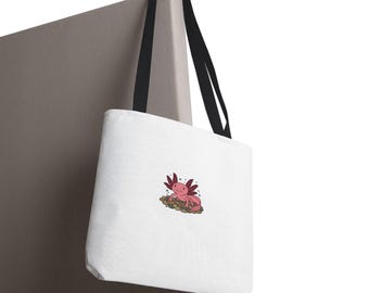 Axolotl Tote Bag Cute Cottagecore Bag Funny Axolotl Gift Whimsical Animal Tote Vintage Nature Bag Aesthetic Tote Gift for Her Kawaii Bag
