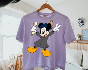 Boxy Tee Mickey Graduation Shirt, Class of 2026 T-shirt, Vintage Mickey Grad Tee, Disney College Graduate Gift, Magical Graduation Shirt