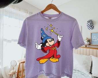 Boxy Tee The Astro Mouse Comfort Colors Shirt, Retro Disney Space Graphic Tee, Magical Celestial TShirt, Vintage Family Trip Top