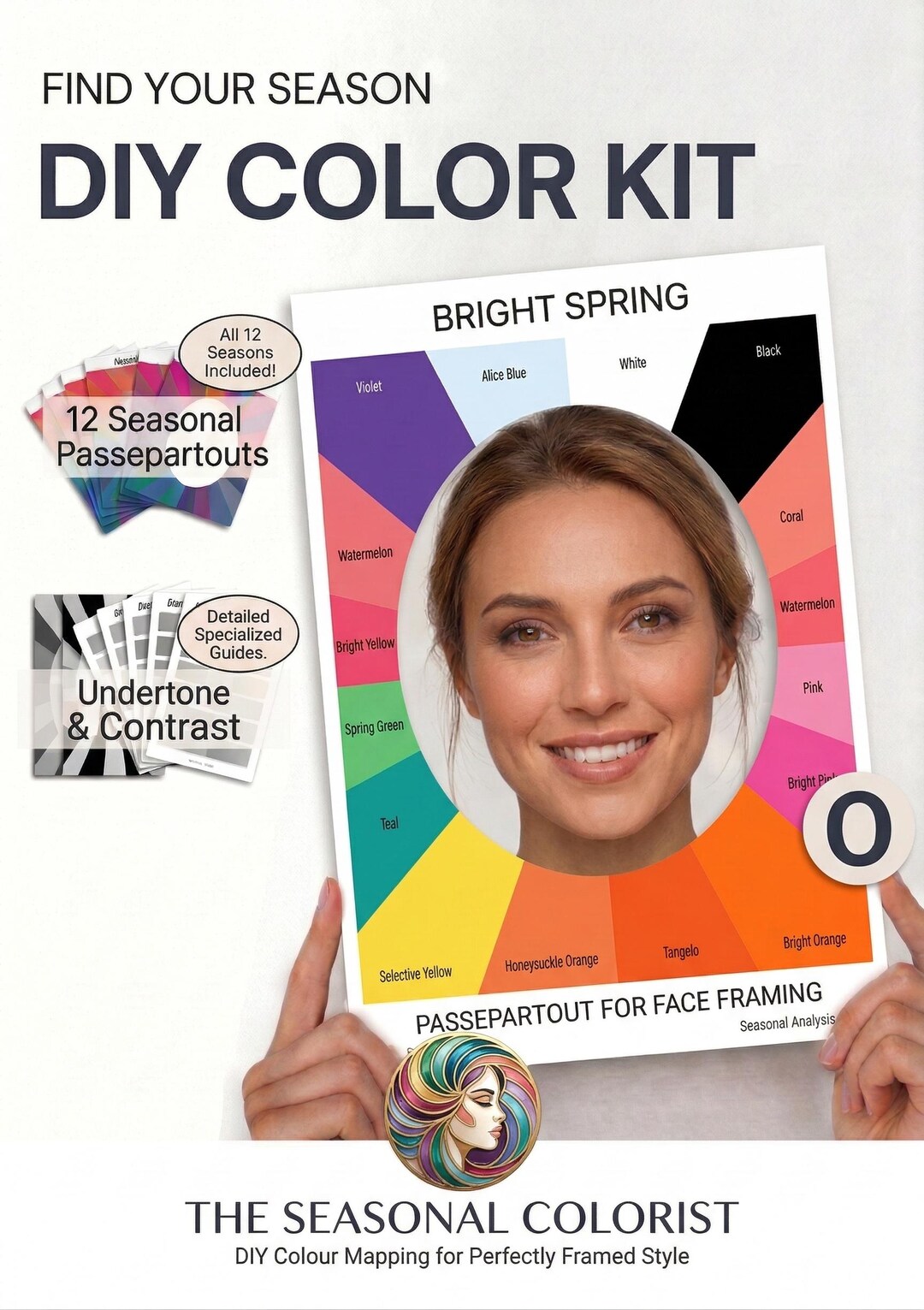 12 Season Color Analysis Kit | Professional Face Frames (digital ...