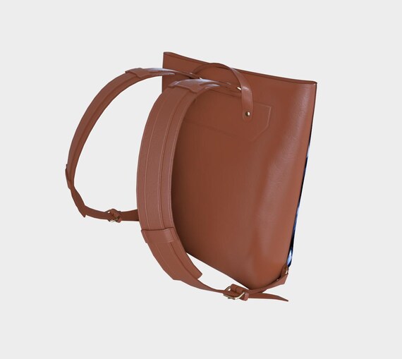 Sapphire Vegan Leather Backpack | Stylish & Sustainable  display picture 3