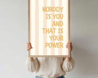 Positive Affirmation Poster, Boho Wall Art, Neutral Art, Inspirational Quote Art, Minimalist Wall Decor, Gift For Her, Trendy Art Print