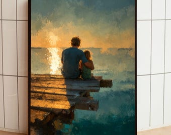 Father's Day Gift from Daughter, Birthday or Christmas Gift for Him, Nursery Poster, Coastal Wall Art, Gift For Dad, Sentimental Gift Ideas