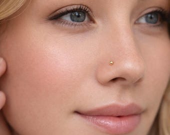 WINZIGE 18 mm 2 mm KETTE: Minimalistischer 1 mm 2 mm Piercing Schmuck für den Alltag