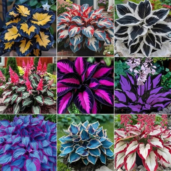 Rare Hosta Seeds Mix | Collector Grade Magenta, Black, Blue, Red Foliage Garden Plants