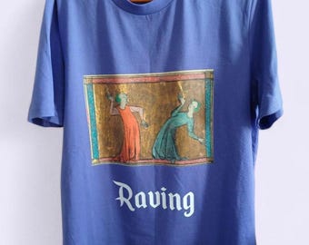 T-Shirt "Raving"  Illustrated Manuscript Medieval Marginalia