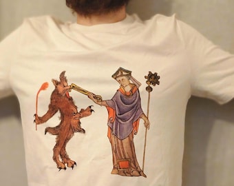 T-Shirt "Got Thy Nose"  Illustrated Manuscript Medieval Marginalia