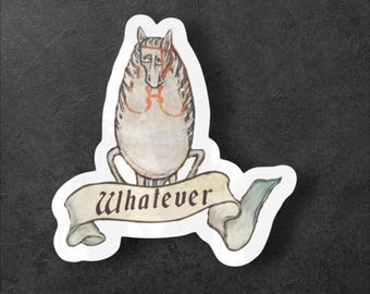 Weird Medieval Egg Horse Sticker- whatever