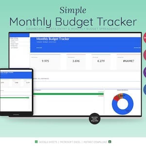Enkel månatlig budgetspårare – Excel- och Google Sheets-mall
