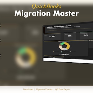 Modèle Excel de planificateur de migration QuickBooks Suivi des transferts de sauvegarde des données