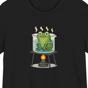 Camiseta de la rana hirviendo, camiseta con metáfora de economía conductual, camiseta con humor científico