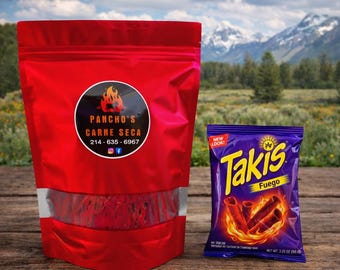 Takis Fuego Inspired Beef Jerky | Spicy Chili Lime Carne Seca Snack