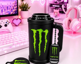 Energy Drink M Becher Dosenhalter 2 Farbe | Dosenöffner & Deckel enthalten.