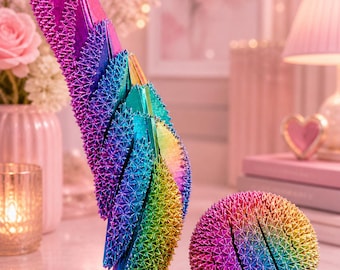 Spiky Sensory Fidget Toy | Expandable Spiral Roller, Desk Accessory (35 Colors)