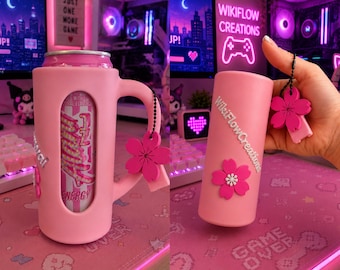 12oz  Slim Can Holder Can Koozie Fully Customizable Including Keychain Can Opener & Lid| Custom Name Can Holder|