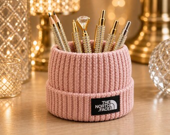 Knit Beanie Desk Organizer | Pen Holder, Desk Decor, 38 Colors