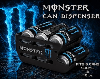 Energy Drink Can Dispenser 16oz & 500ML | Holds 6 Cans | Energy Drink Fridge Can Dispenser