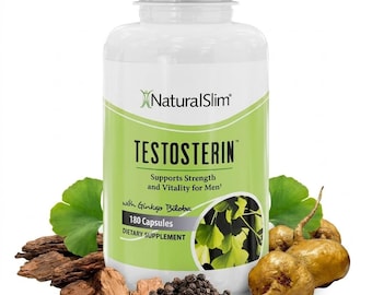 NaturalSlim Testosterin Men's Multivitamins Testosterone Booster 180 capsules.