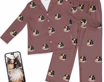 Pijama personalizado con cara de gato
