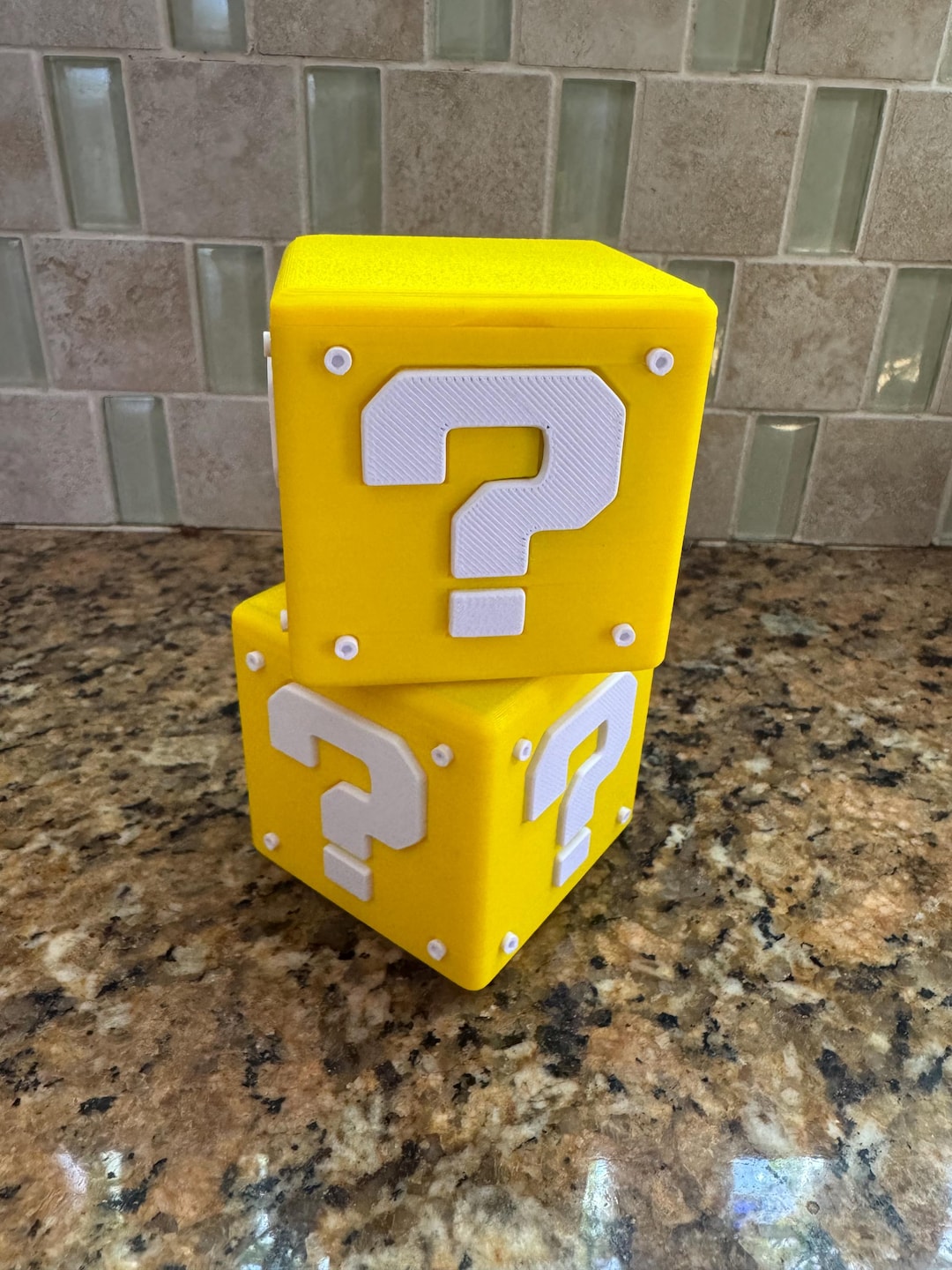 3D Printed Mario Question Block Storage Box - Etsy