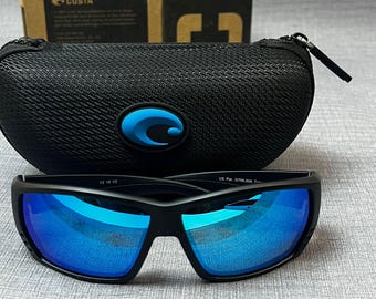 Gafas de sol polarizadas Costa Del Mar Matte Black Ice Blue TA06