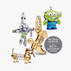 Disney Toy Story Woody Cowboy Boot Buzz Slinky Alien Charm-hänge 925 Silver till Pandora Armband, Smycken Gåva