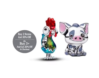 Moana Charm Necklace Hei Hei Pua Handmade - Etsy