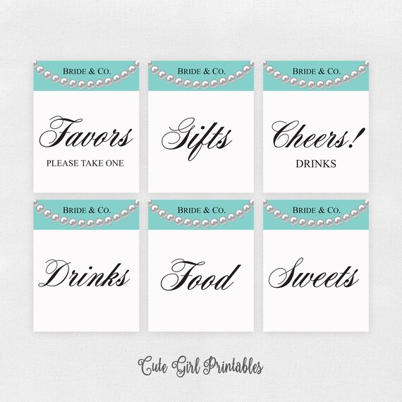 Printable Party Signs Downloadable Bridal Shower Signs Party | Etsy