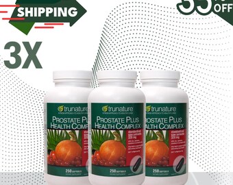 3X Men's Prostate Health Complex Supplement – 250 Softgels Each–New Sealed Pack