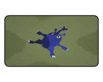 Alfombrilla de escritorio con ilustración de escarabajo azul / Alfombrilla de ratón con diseño de insecto adorable