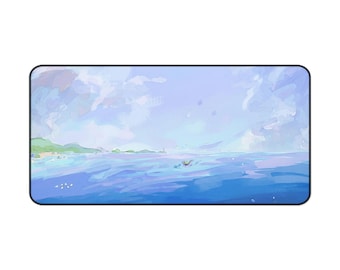 Alfombrilla de escritorio con ilustración de brisa marina / Alfombrilla de ratón con paisaje marino