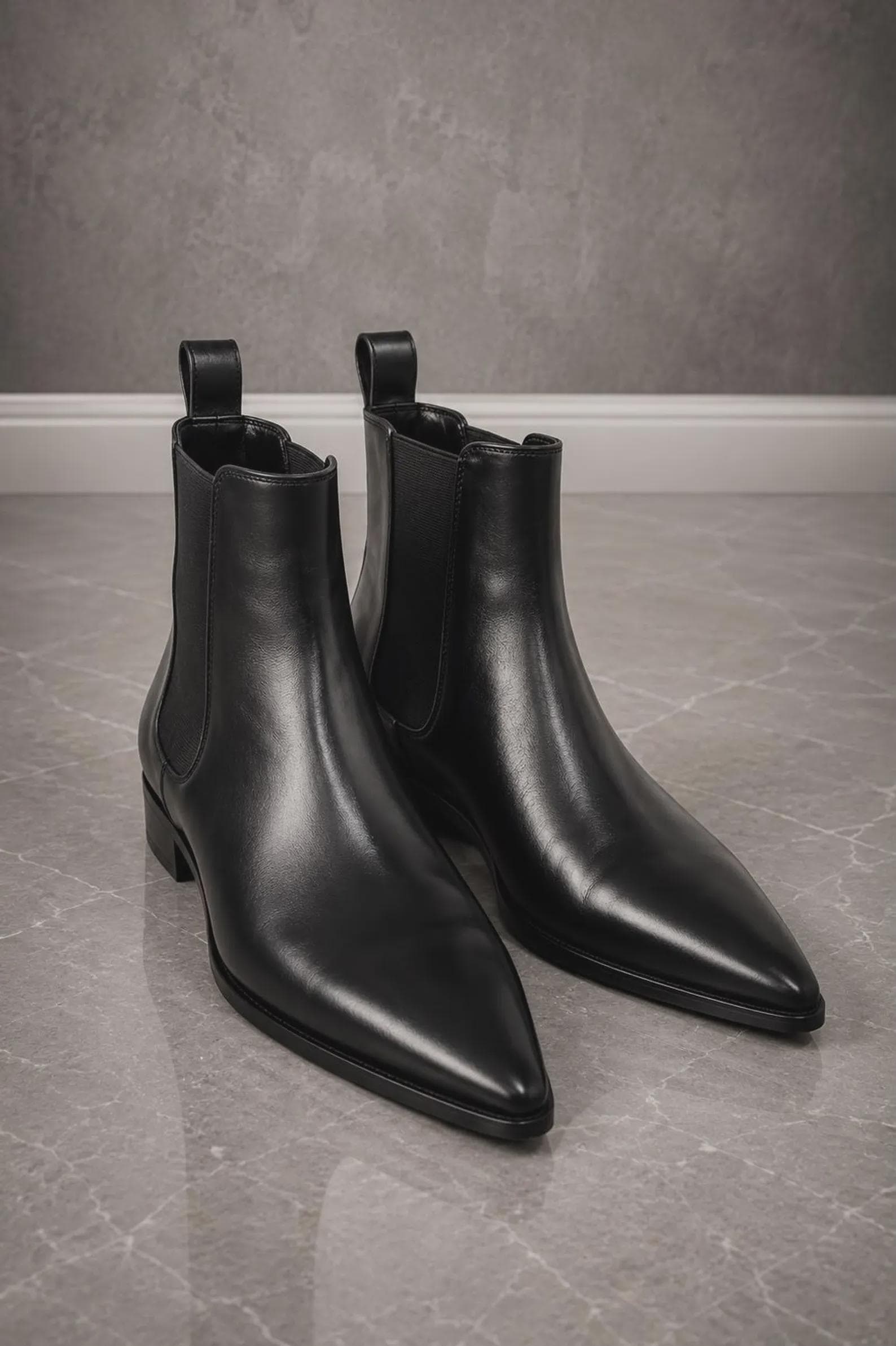 Mens Pointed Toe Chelsea Boots - Etsy