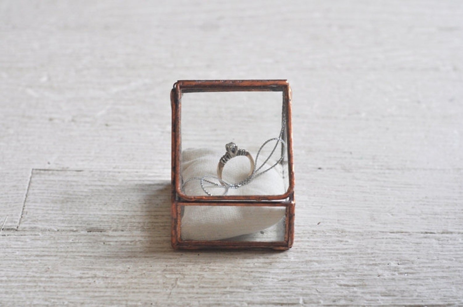 Stained Glass Ring Holder Hinged Glass Display Box Etsy