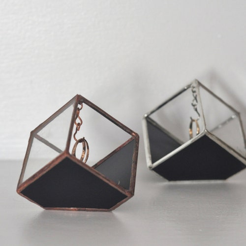 Stained Glass Ring Holder Glass Display Box Silver or Etsy