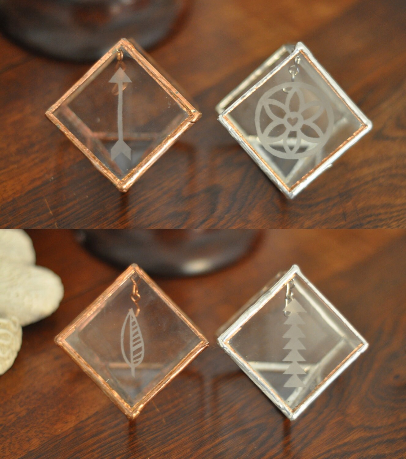 Stained Glass Ring Holder Glass Display Box Silver or Etsy