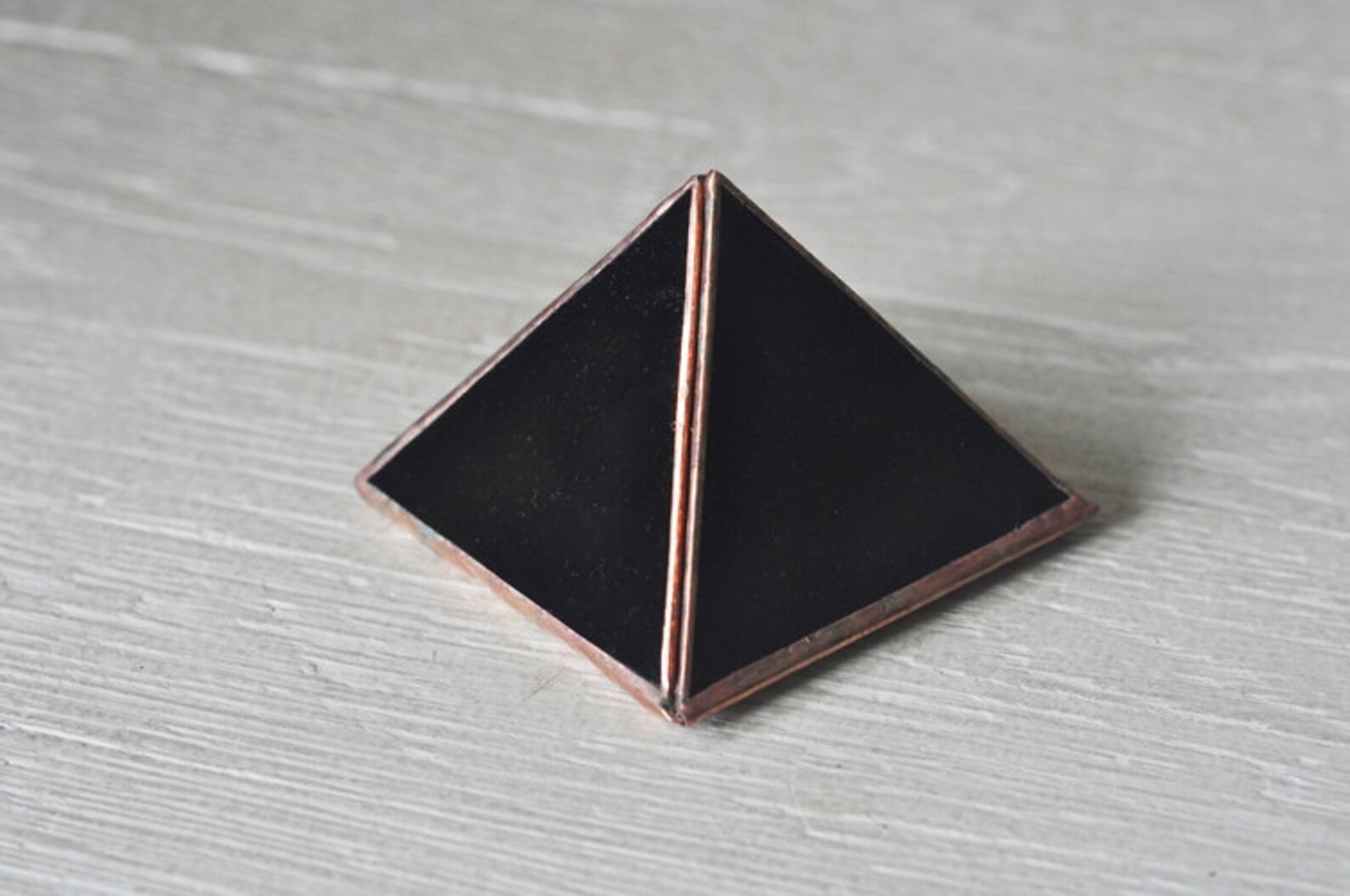 Pyramid Display Box Black Glass Pyramid Jewelry Box Etsy
