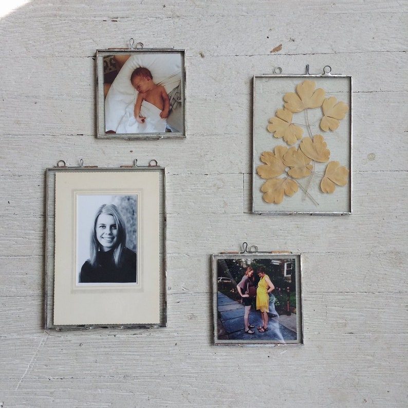 Glass Frames photographs plant pressings mementos eco Etsy