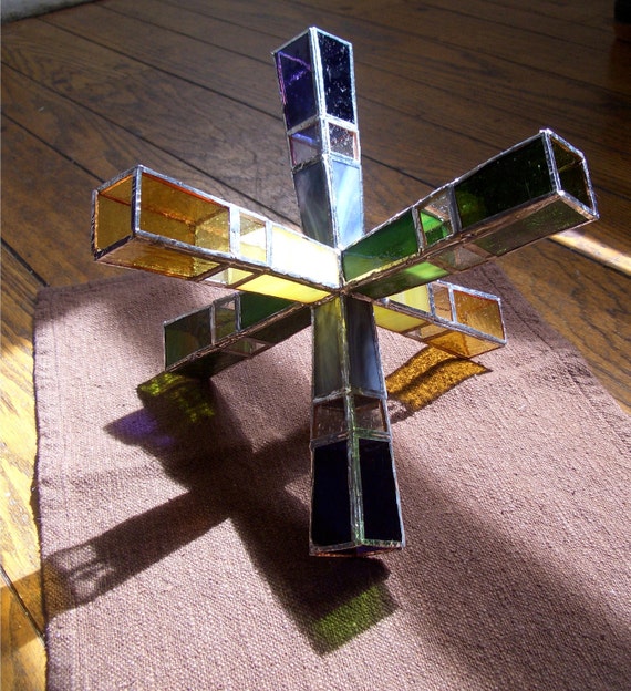 Items similar to Burst Stained Glass Sculpture, Ideas on Etsy