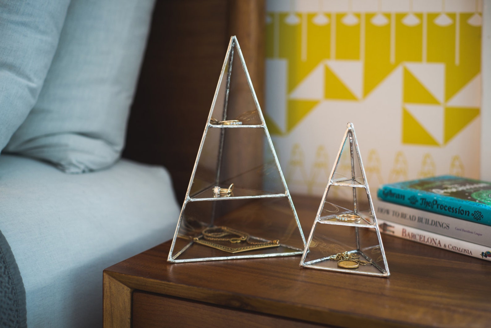 Lyra Pyramid Display Box Small Glass Pyramid Jewelry Box Etsy
