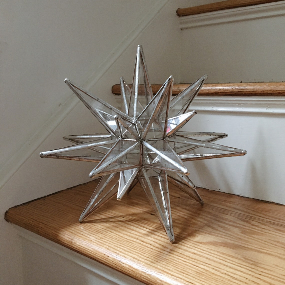 Stained Glass Moravian Star Tree Topper Glass Tree Topper Etsy Canada