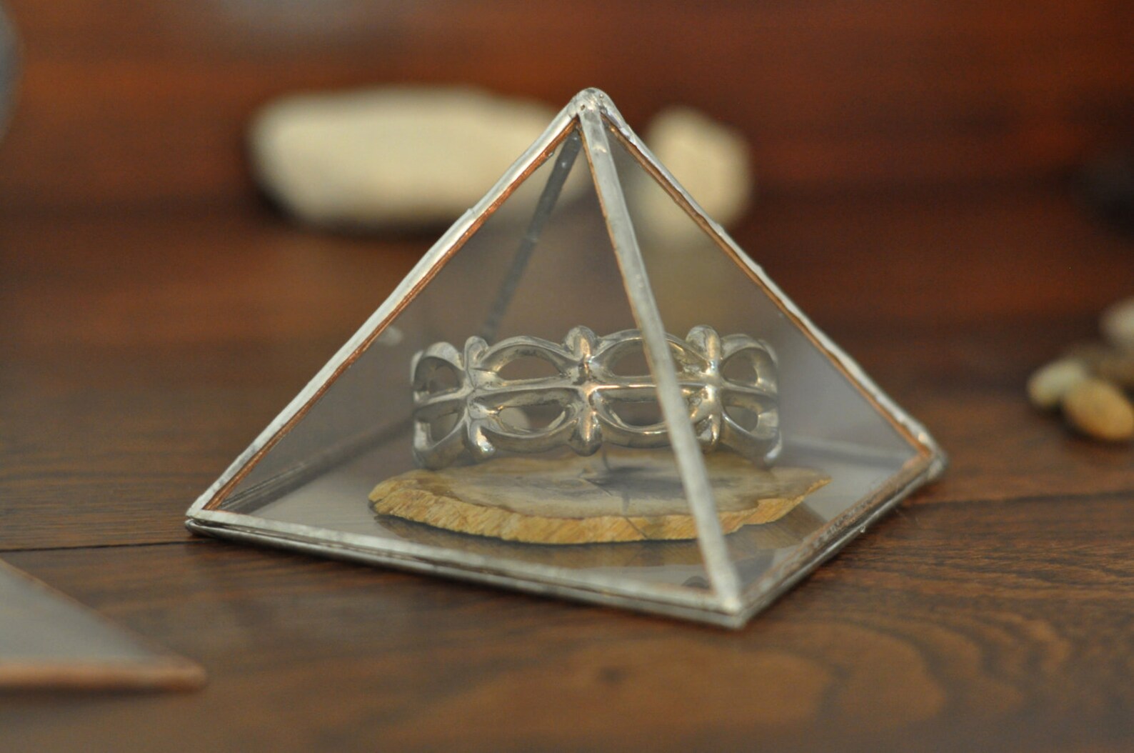 Pyramid Display Box Large Glass Pyramid Jewelry Box Etsy