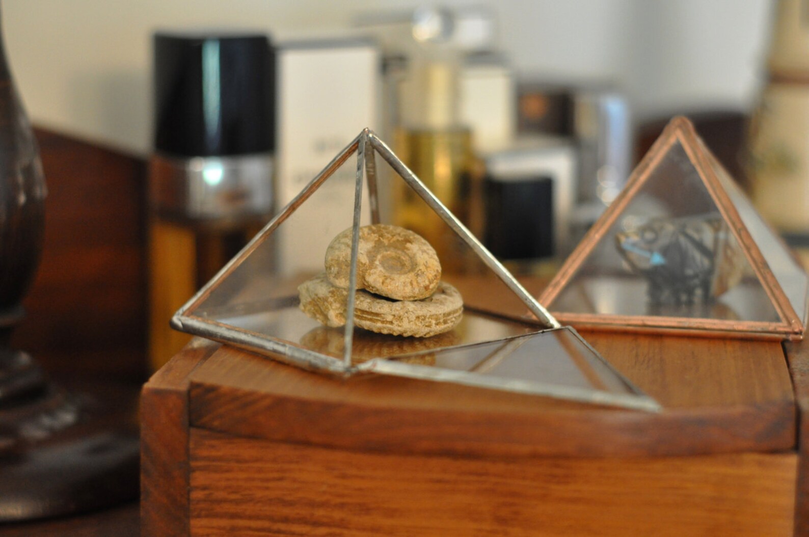 Pyramid Display Box Small Glass Pyramid Jewelry Box Etsy