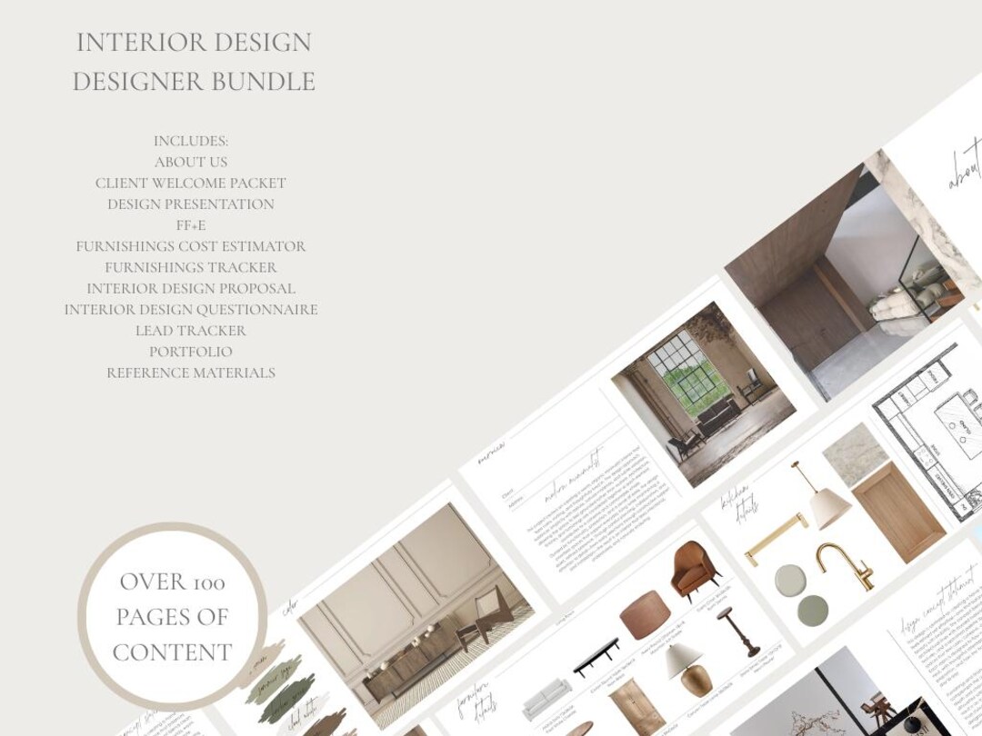 Interior Design Business Template Bundle | Interior Designer Forms ...