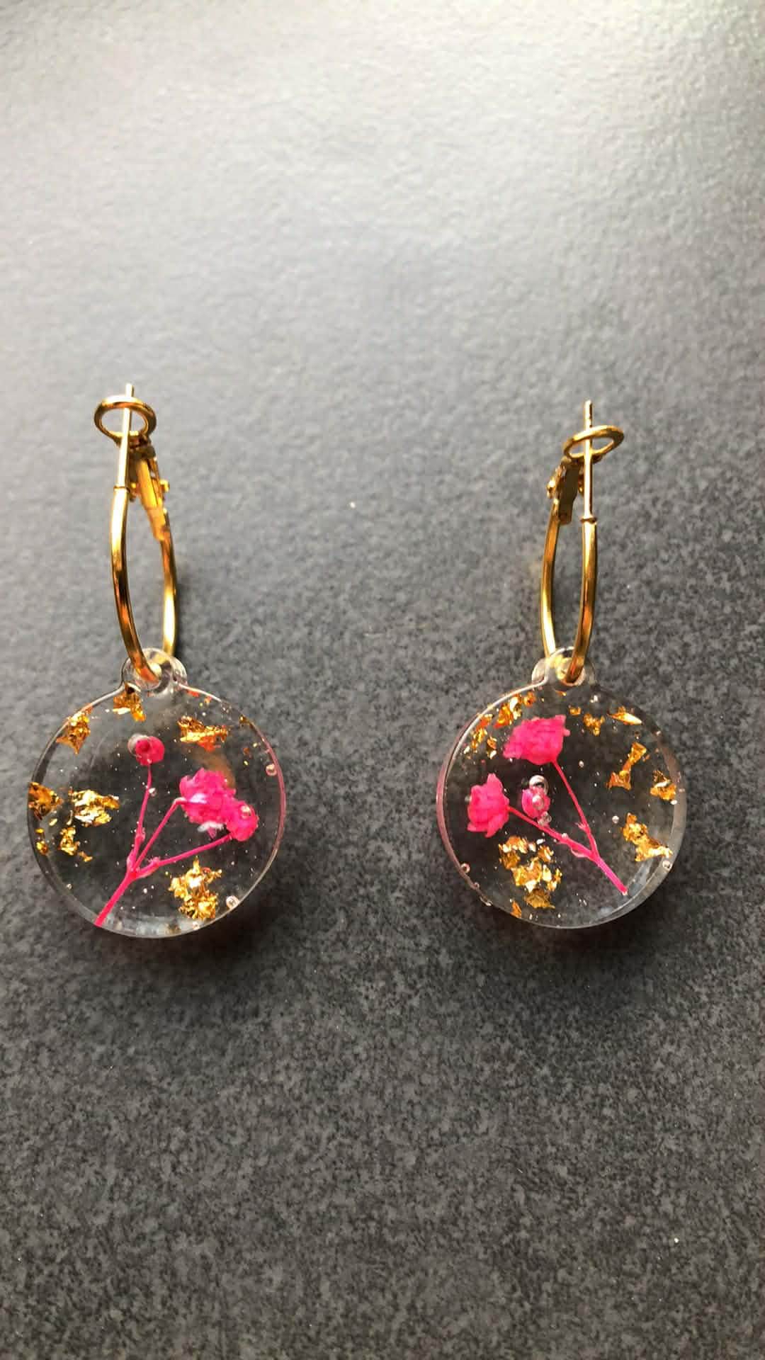 DIY Boucles d'oreilles pendantes avec perles gouttes en resine