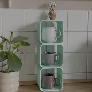 Cube Regal - Tassenregal -Coffee Mug Holder - Deko Regal- viele verschiedene Farben