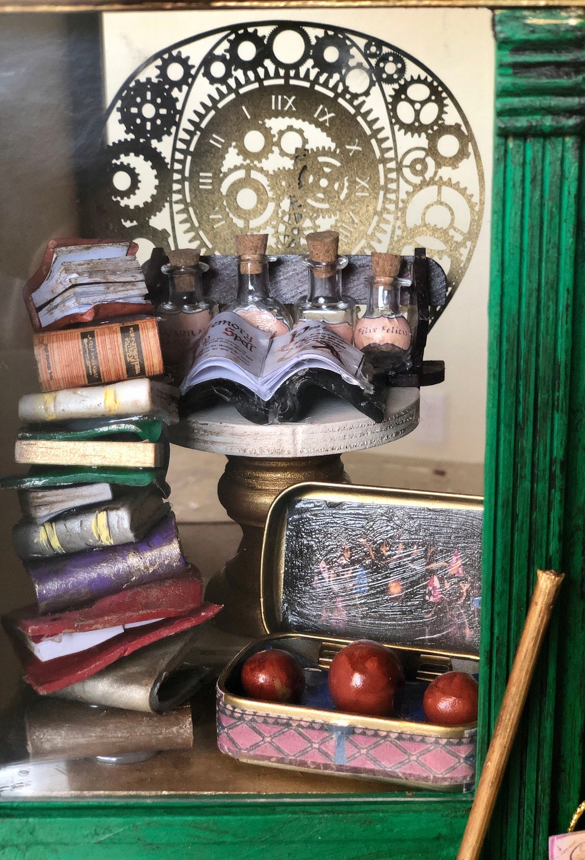 Harry Potter inspired miniature wizard shop Etsy