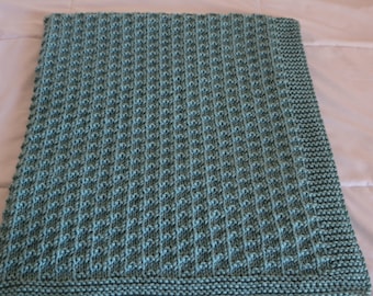 Knitting pattern for Baby Blanket- Knitting Pattern PDF- Textured Baby Blanket Knit Pattern- Easy knit Pattern-diy Gift-