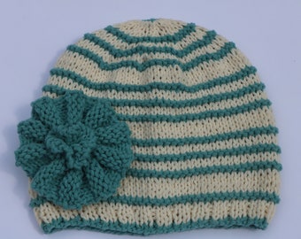 Patrón de tejido para gorro de bebé. Gorro de punto para niña/Patrón de tejido para recién nacido/DIY/Descarga instantánea