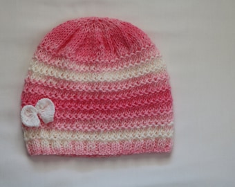 Patrón de tejido en PDF para gorro de niña. Gorro de bebé o gorro de fresa y vainilla. Patrón de tejido para accesorios fotográficos para niñas. Regalo DIY. Patrones de tejido en PDF.